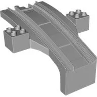 Duplo Train Track Bridge Middle Section with 2 x 2 Studs on Both Sides / Light Bluish Gray