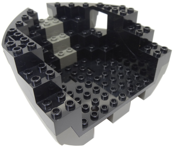 Lego Boat, Hull Small Bow 12 x 12 x 5 1/3 with Black Top (6050 / 6051)
