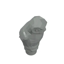 Animal, Bird, Owl Large, Rounded Features / Light Gray