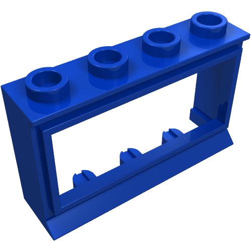 Lego Window 1 x 4 x 2 Classic with Long Sill, No Glass