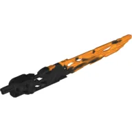 Large Figure Weapon Sword, Protector, with Marbled Orange Blade Pattern / Black