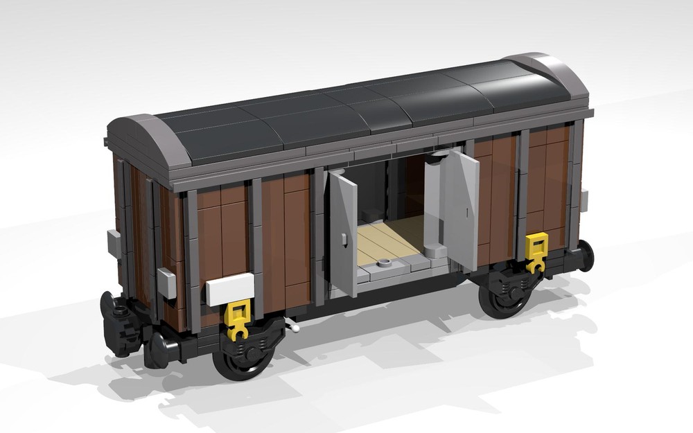 Lego 4-Wheel Box Wagon (SNOT, brown)