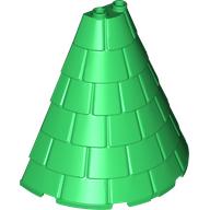 Lego Tower Roof 4 x 8 x 6 Half Cone Shaped with Roof Tiles / Green