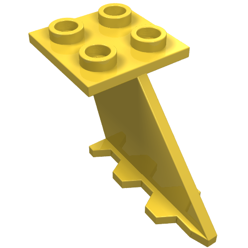 Lego Tail 4 x 2 x 2 / Yellow
