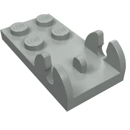 Hinge Plate 2 x 4 - Female (Digger Bucket Holder) / Light Gray