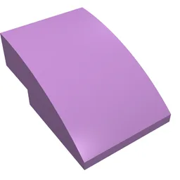 Brick Curved 3 x 2 No Studs / Medium Lavender