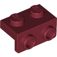 Bracket 1 x 2 - 1 x 2 / Dark Red