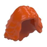 Hair Mid-length with Side Part, Wavy / Reddish Orange