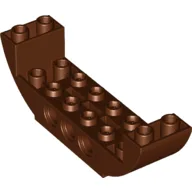 Brick Curved Inverted 2 x 8 x 2 Double / Reddish Brown