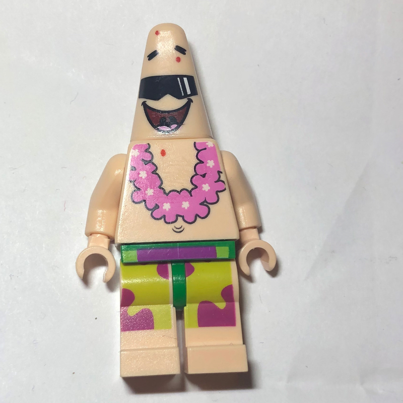 Lego Patrick Star with Lei and Sunglasses