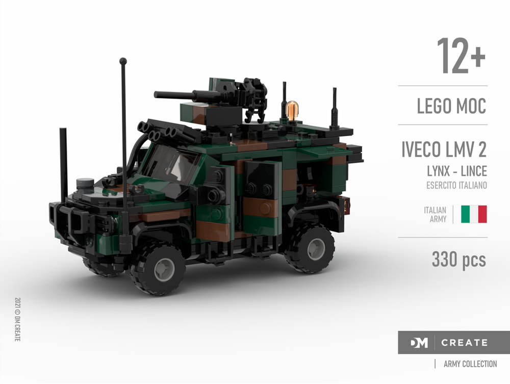 Lego Army collection - Iveco LMV 2 4x4 Lince (Lynx) – Esercito Italiano (Italian Army)