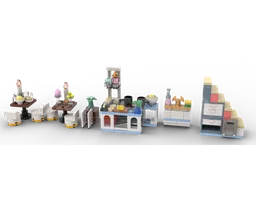 Modular grocery store and restaurant