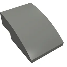Brick Curved 3 x 2 No Studs / Dark Bluish Gray