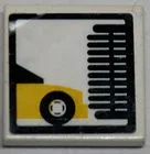 Tile 2 x 2 with Car Wash Brush Pattern (Sticker) - Set 7993