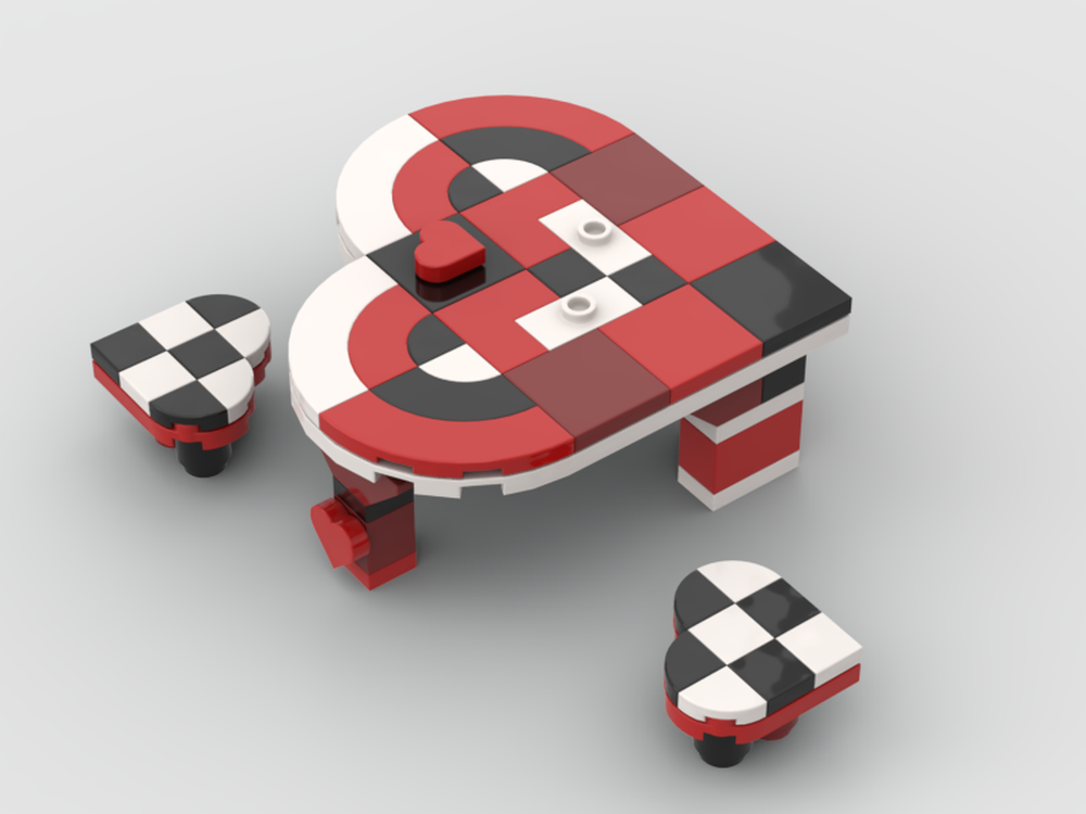Lego Heart-shaped table