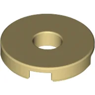 Tile Special Round 2 x 2 with Hole / Tan