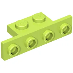 Bracket 1 x 2 - 1 x 4 [Rounded Corners at Bottom, Square Corners at Top] / Lime
