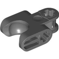 Lego Technic Axle Connector 2 x 3 with Ball Socket, Closed Sides / Dark Bluish Gray