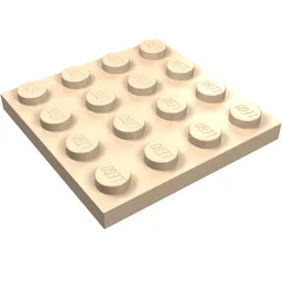 Plate 4 x 4 / Light Nougat