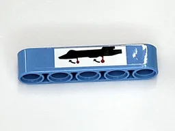 Technic, Liftarm Thick 1 x 5 with Black Airplane and Wheels Up Pattern (Sticker) - Set 42066