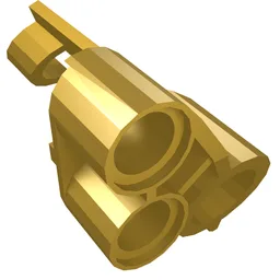 Technic Panel Fairing # 6 Small Short, Large Hole, Side B / Metallic Gold