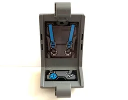 Technic, Panel Curved 3 x 5 x 3 with Dark Azure Seat Belts with Bugatti Logo and Cushion Outlines Pattern (Stickers) - Set 42162