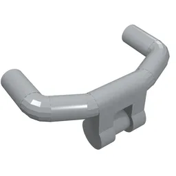 Handlebars with Angular Handles / Light Bluish Gray