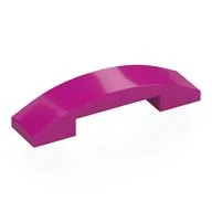 Brick Curved 4 x 1 Double, No Studs / Magenta