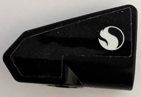 Lego Technic, Panel Fairing # 8 Very Small Smooth Short, Side B with White Snapdragon Logo Pattern (Sticker) - Set 42165