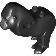 Lego Animal Body Part, Gorilla, Torso with Dark Bluish Grey Face print / Black
