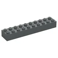 Brick 2 x 10 / Dark Bluish Gray