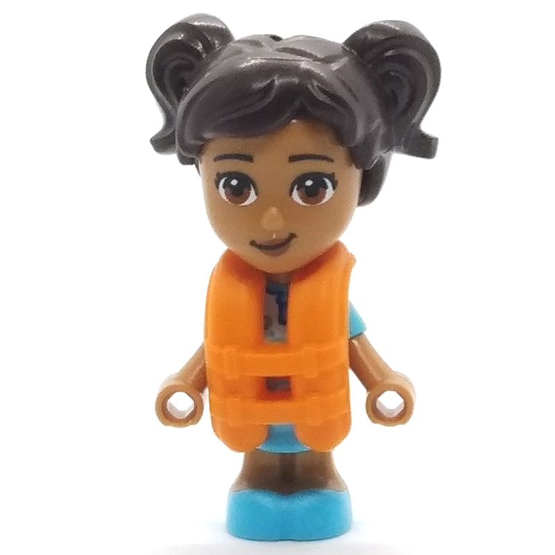Lego Maya - Medium Azure Dress, Dark Brown Hair, Lifejacket