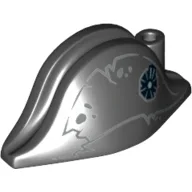 Hat Pirate Bicorne with Tattered Lines and Spots Print / Black