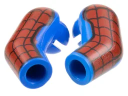 Arm, (Matching Left and Right) Pair with Red Patch and Black Webbing Pattern / Blue