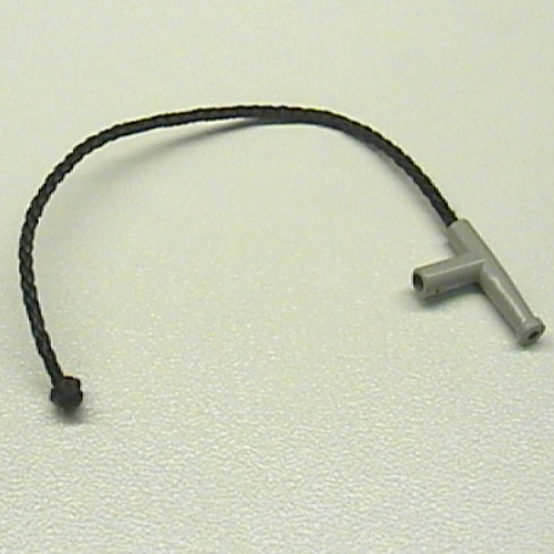 Lego Minifig Hose Nozzle Simple with 8L Black String / Light Gray