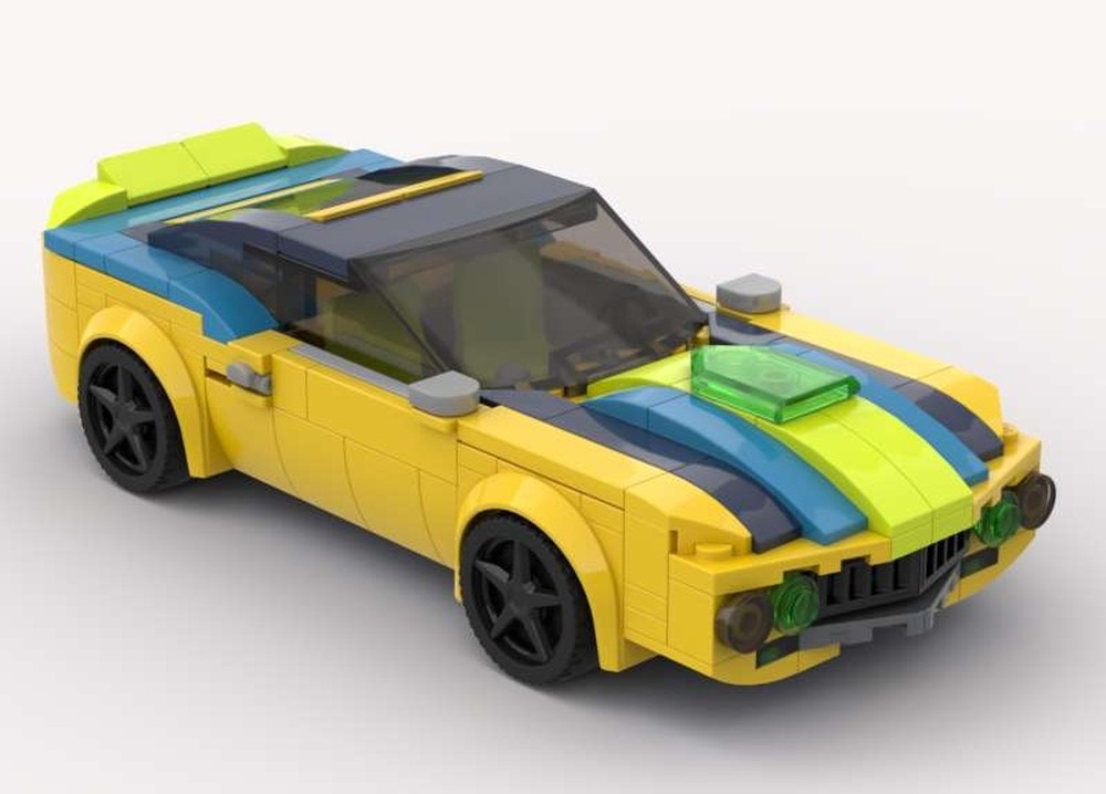 Lego Classic 1970s Chevy Camaro Modification build from set 76901