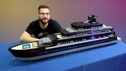 Large Luxury Yacht - Mini-Fig scale