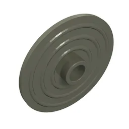 Shield Round with Stud / Dark Gray