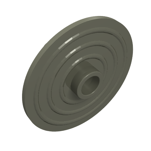 Lego Shield Round with Stud / Dark Gray