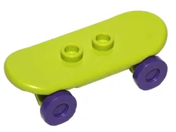 Minifigure, Utensil Skateboard Deck with Dark Purple Wheels (42511 / 2496)