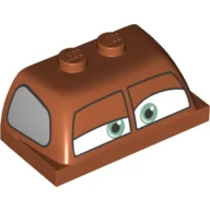 Windscreen 2 x 4 x 1 1/3 with Window and Eyes Print (Smokey) / Dark Orange