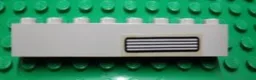 Brick 1 x 8 with Light Gray / Black Grille Pattern on Right Side (Sticker) - Set 5571