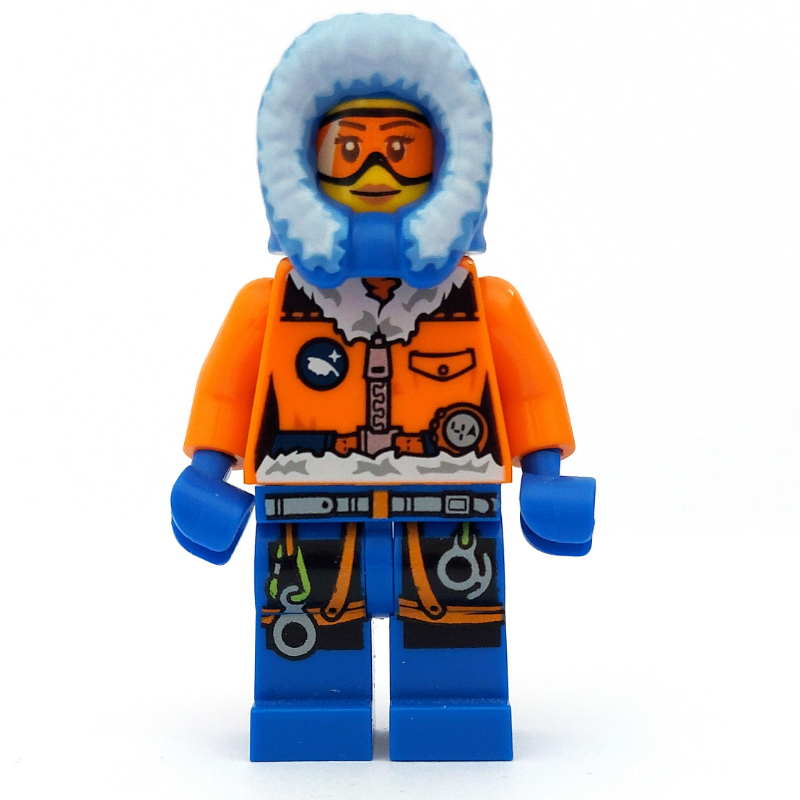 Lego Arctic Explorer, Hood, Printed Orange Goggles, Woman