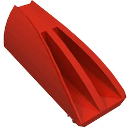 Fairing 1 x 4 Side Flaring Intake with Two Pins / Red