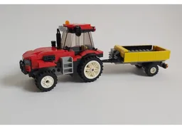 Red Tractor with Trailer