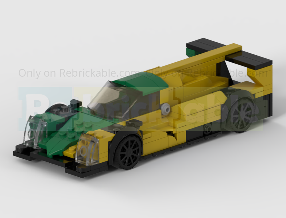 Lego Inter Europol LMP2 Oreca 07 Racing Car - Speed Champions Scale - IMPROVED VERSION
