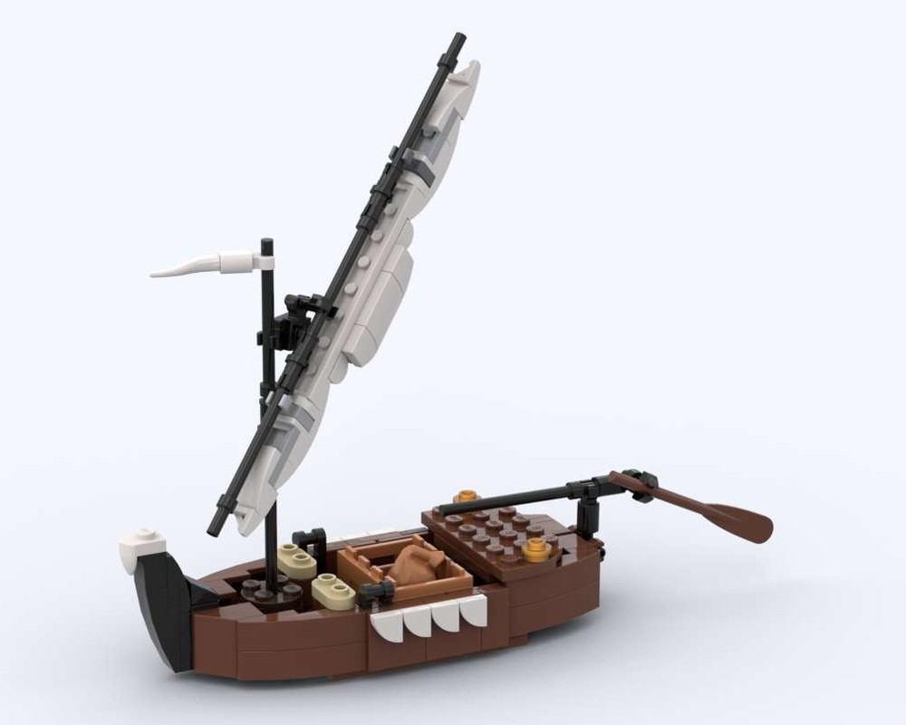 Lego Medieval boat with latin sail