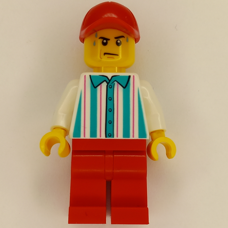 Lego Hot Dog Vender, Red Legs and Cap