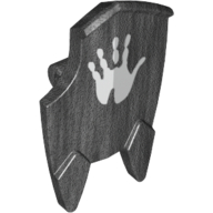 Lego Shield Broad with Spiked Bottom and Cutout Corner with Handprint Print