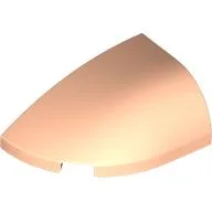 Brick Round, Curved Double 3 x 2 Beveled with Stud Notch Left / Light Nougat